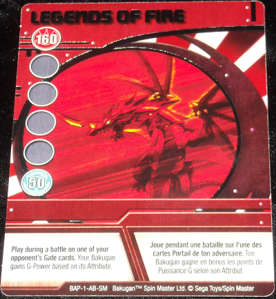 Legends Of Fire BAP 1 AB SM Bakugan Promo Card Set